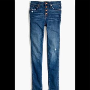 Madewell 10in highrise skinny jeans in Hanna wash